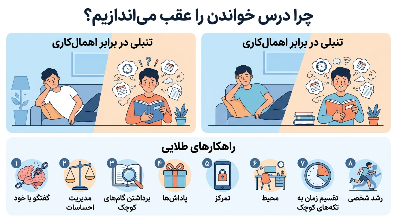 چرا درس خواندن را عقب میاندازیم؟