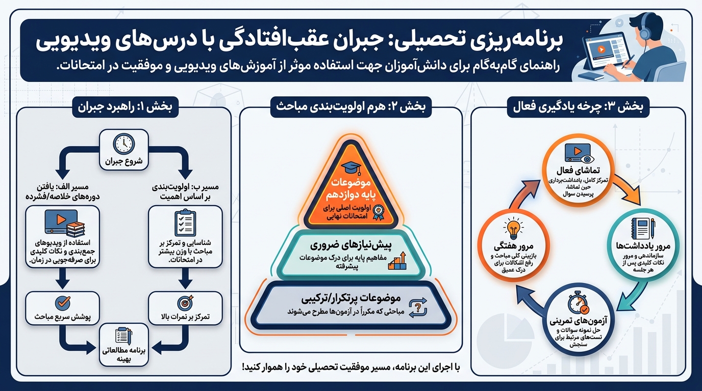 جبران عقب افتادگی با ویدیو دیدن