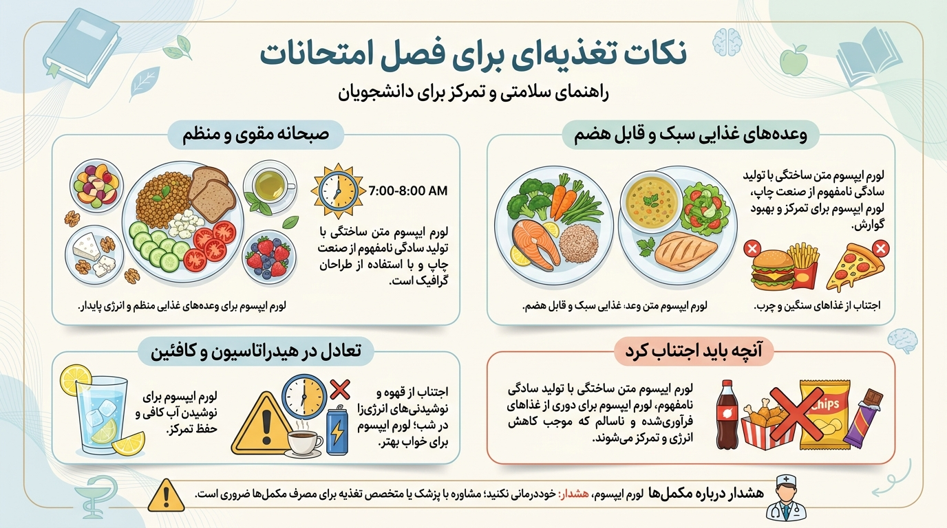 تغذیه در ایام امتحانات و کنکور