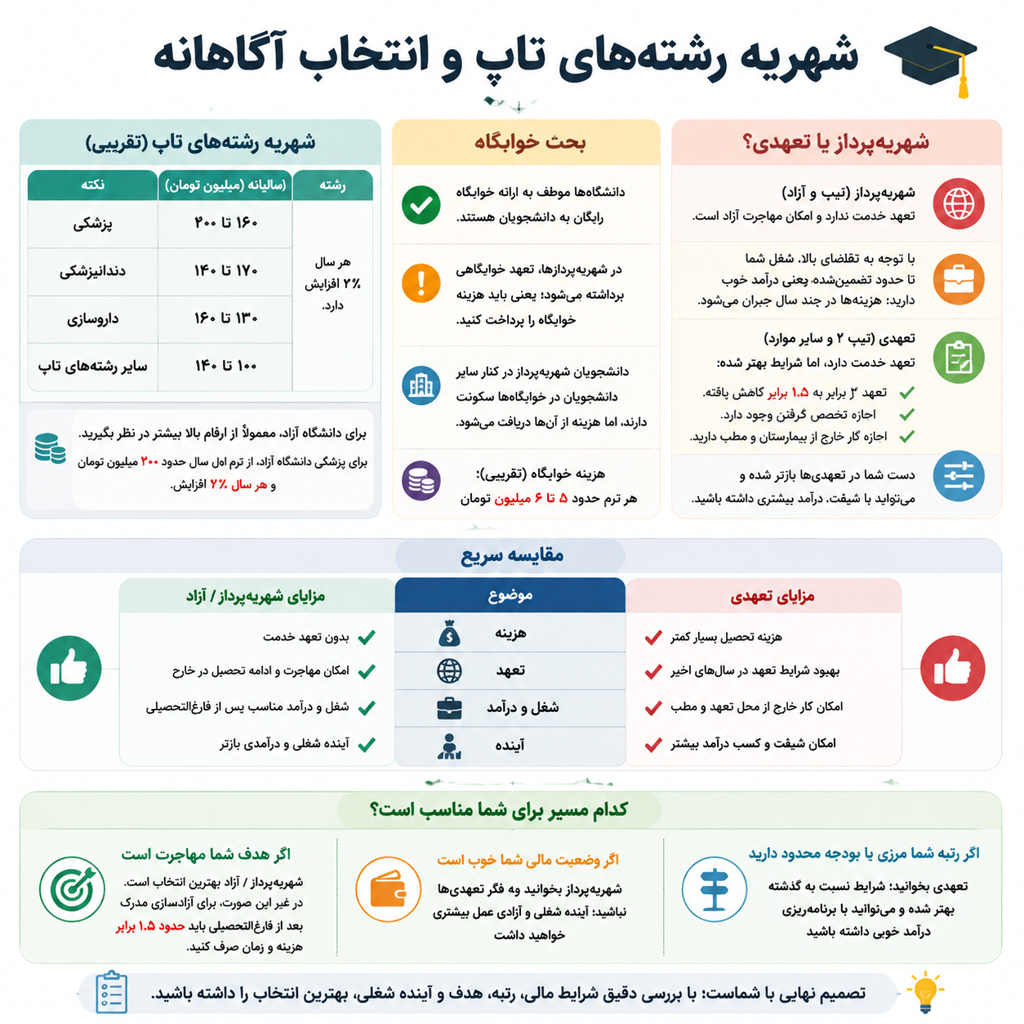 شهریه رشتههای پزشکی و دندانپزشکی